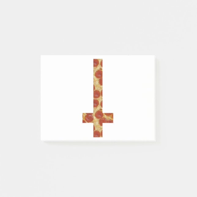 pizza inverted cross post-it notes (Front)