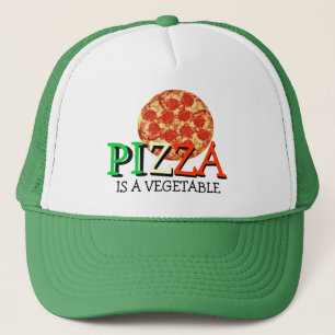 Pizza Is A Vegetable Funny Quote Trucker Hat