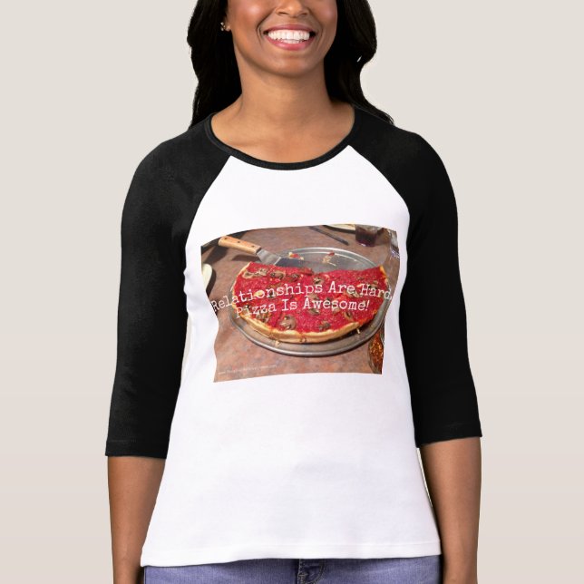 Pizza Is Awesome - 3/4 Sleeve Women's T T-Shirt (Front)