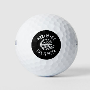Pizza Is Life Life Is Pizza Funny Golf Balls