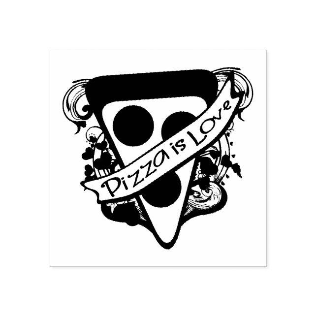 Pizza is Love Rubber Stamp (Imprint)