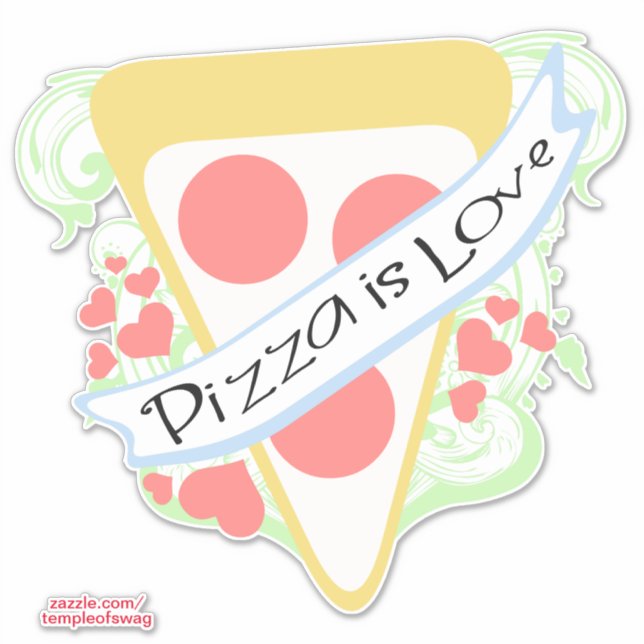Pizza is Love Sticker (Front)