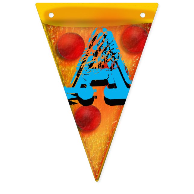 Pizza Is My Bae Pizza Party Bunting Pendants Flags (Fifteenth Flag)