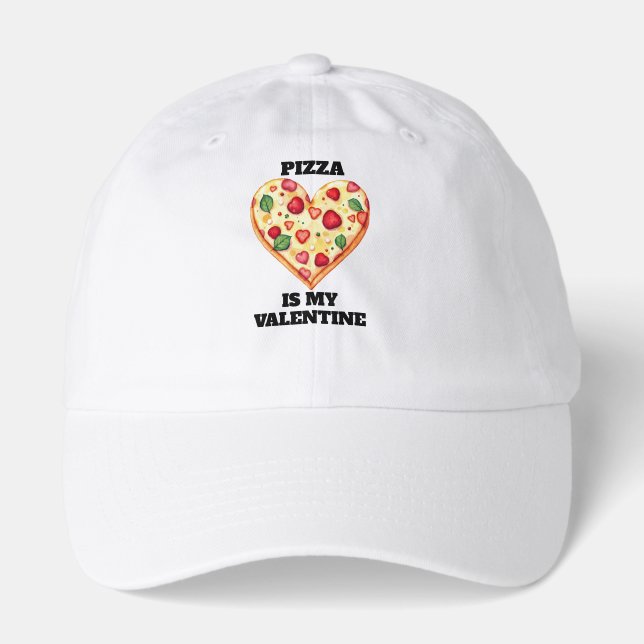 Pizza Is My Valentine Hat • Funny Food Lover Gift (Front)