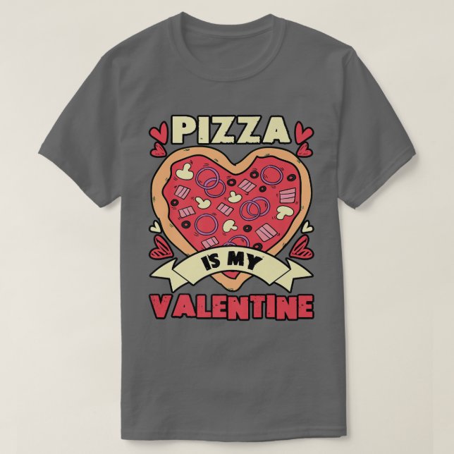 Pizza is my Valentine Kids Boy Toddler Pajama  T-Shirt (Design Front)