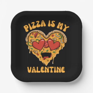 Pizza Is My Valentine Paper Plates