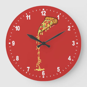 Pizza is the best large clock