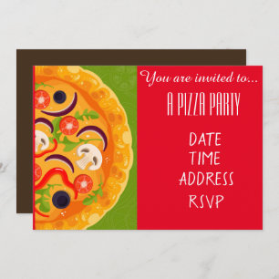 Pizza Italian dinner party Invitation