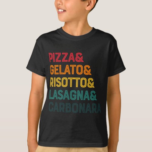 Pizza Italian Iconic Food Italy Famous Dish Foodie T_Shirt