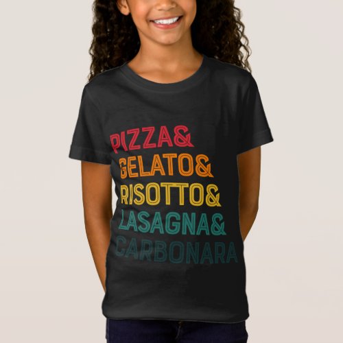 Pizza Italian Iconic Food Italy Famous Dish Foodie T_Shirt
