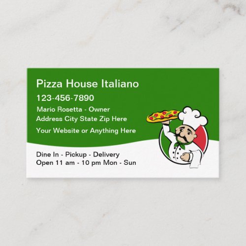 Pizza Italian Restaurant Business Cards New
