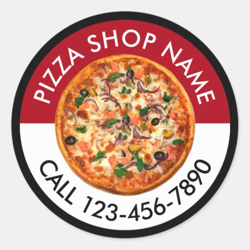 Pizza Italian Restaurant Theme Sticker Labels