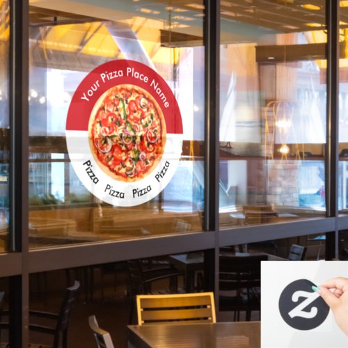 Pizza Italian Restaurant Theme Window Cling Decal