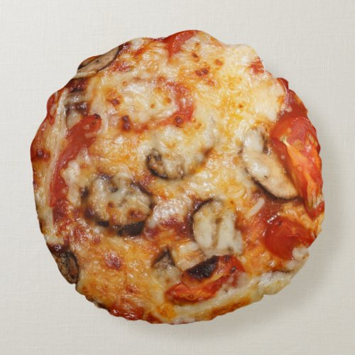 Pizza Italian Theme Round Pillow