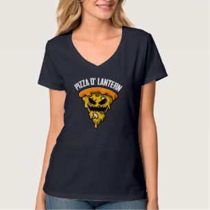 Pizza Jack O Lantern Lazy Halloween Costume Funny  T-Shirt