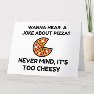 Pizza Joke Letterpress Thank You Card