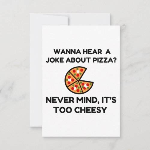 Pizza Joke Thank You Card