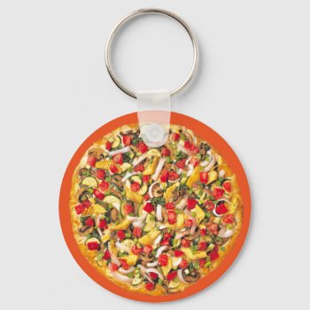 Pizza Keychain by interstellaryeller at Zazzle