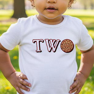 Pizza Kids 2nd Birthday Party Two Toddler T-shirt