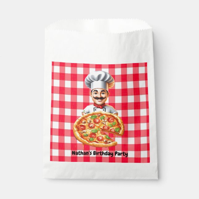 Pizza Kids’ Birthday Party Favor Bag (Front)