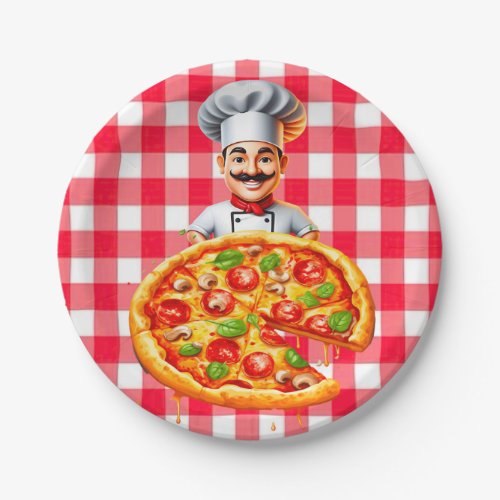 Pizza Kids Birthday Party Paper Plates