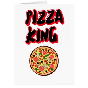 PIZZA KING BIGGEST BIG BIRTHDAY GREETING CARD