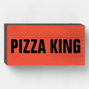 PIZZA KING WOOD BOX SIGN