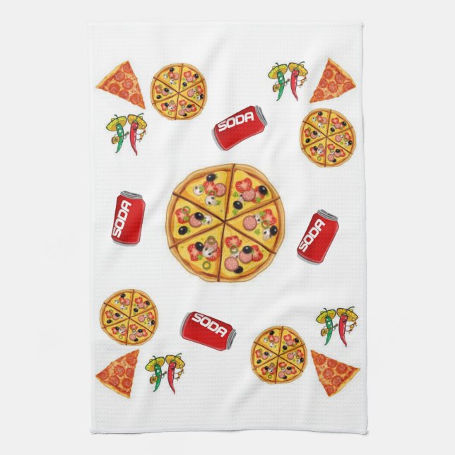 Pizza Kitchen Hand Towel (Vertical)