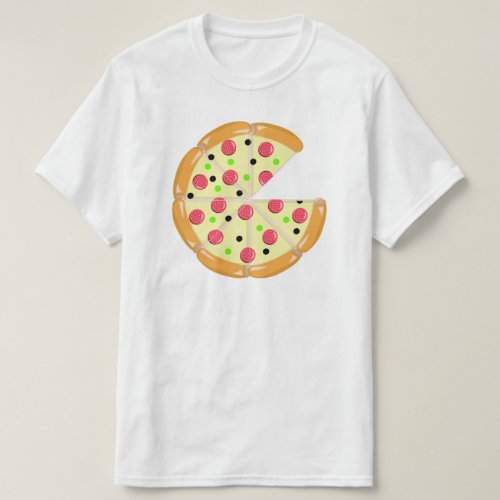 Pizza Less One Slice Fathers Day Mens White T_Shirt