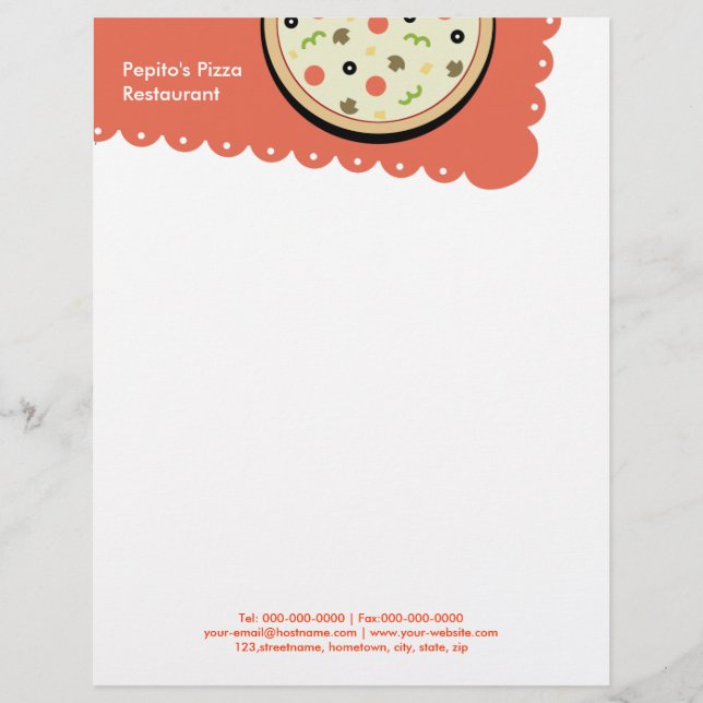 Pizza Letterhead (Front)