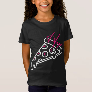 Pizza Line Art Breast Cancer Awareness Ribbon Hope T-Shirt