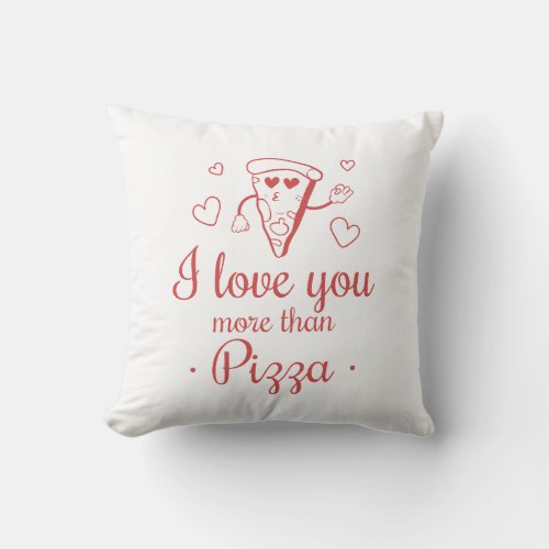  Pizza Love Pillow Throw Pillow