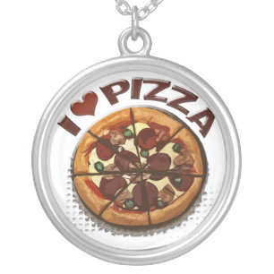 Pizza Love Silver Necklace