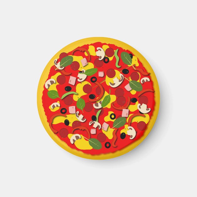 Pizza Lover Colourful Magnet (Front)