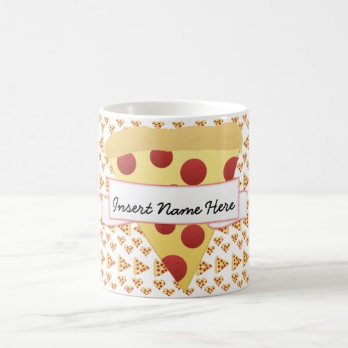 Pizza Lover Customizable Monogram Coffee Mug