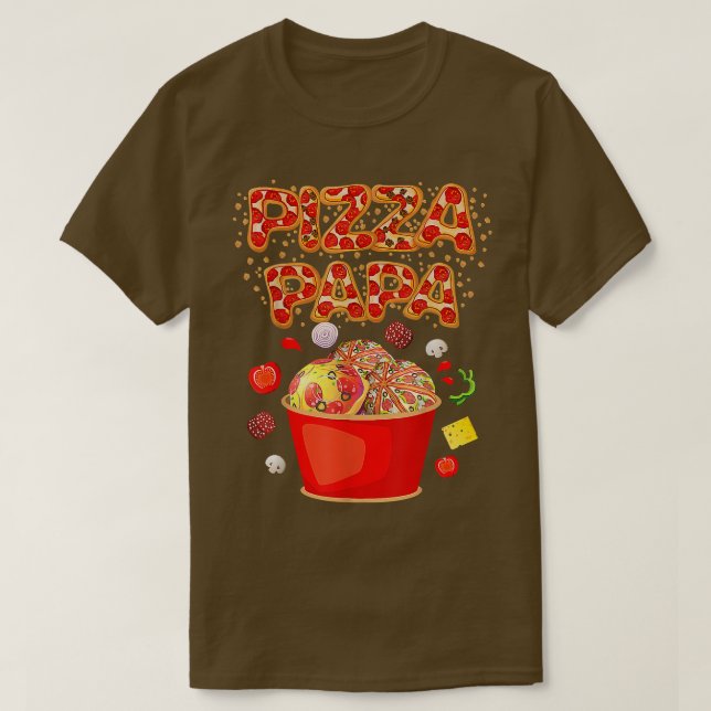 Pizza Lover Dad Papa Pizzaiolo Fars Day Far Daddy  T-Shirt (Design Front)
