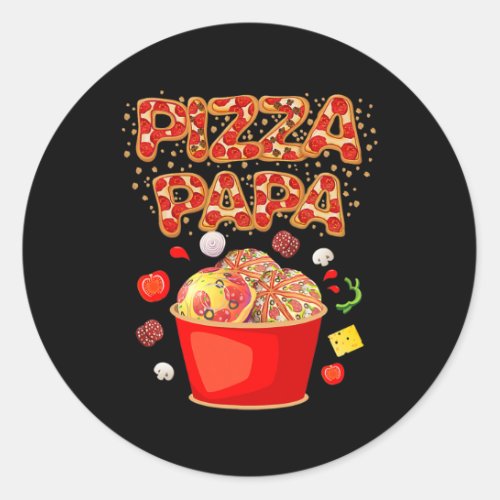 Pizza Lover Dad Papa Pizzaiolo Fathers Day Classic Round Sticker