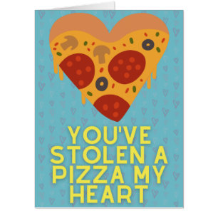 Pizza Lover Funny Custom Photo Giant Valentine Card