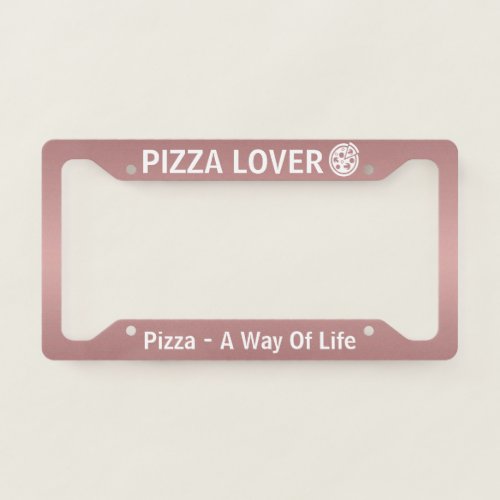 Pizza Lover License Plate Frame
