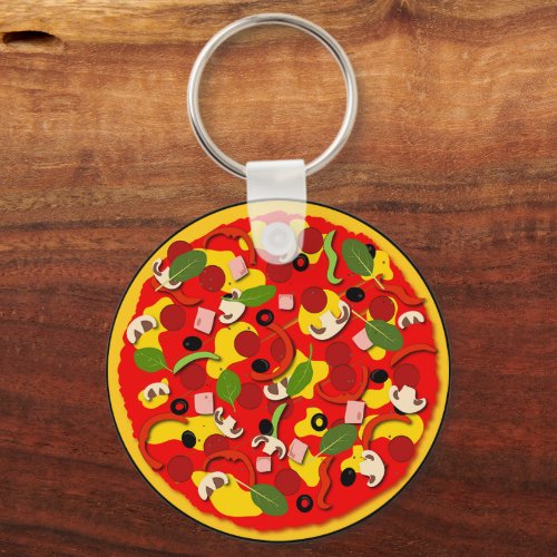 Pizza Lover Personalised Keychain