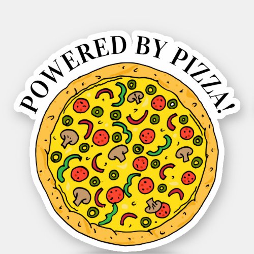 Pizza Lover Powered by Pizza Quote Sticker