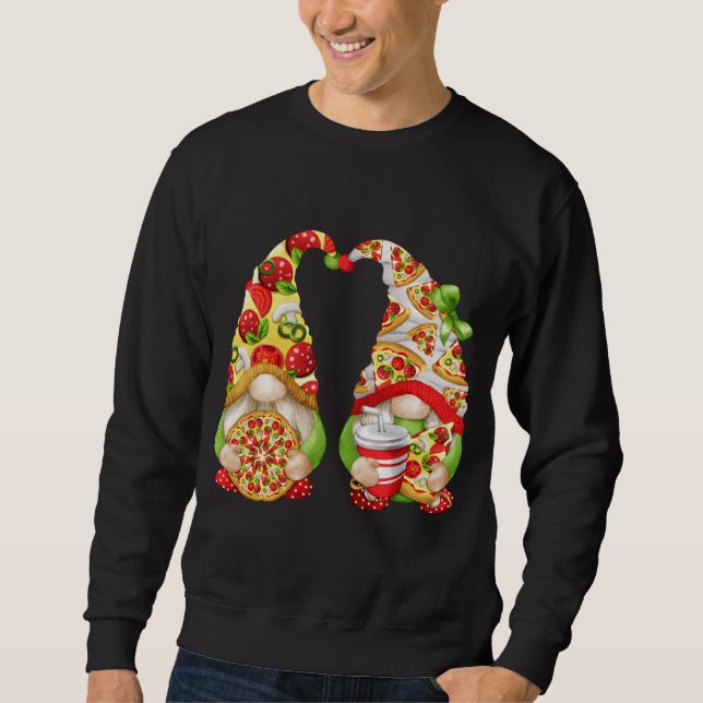 Pizza Lover With Cute Pattern And Funny Matching G Sweatshirt (Front)