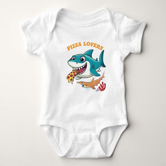 Pizza lovers baby bodysuit (Front)