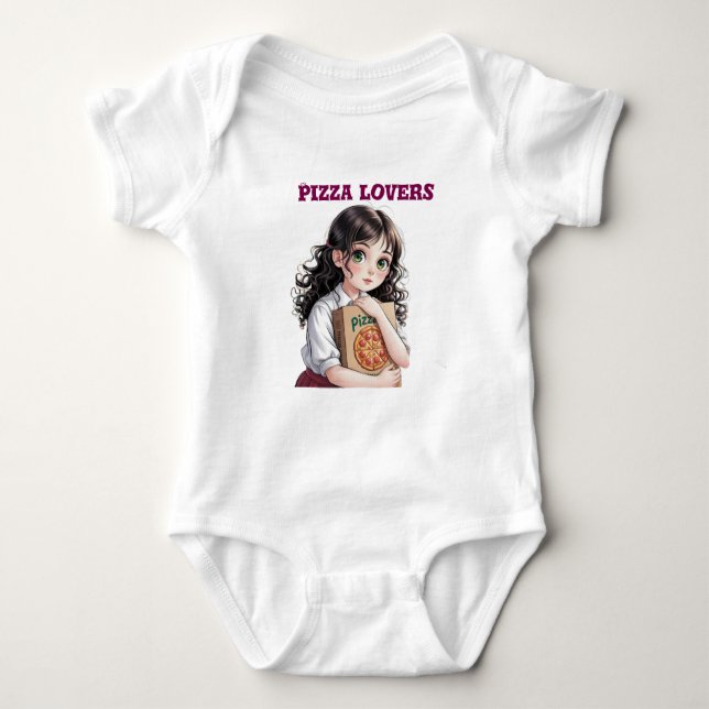 Pizza lovers  baby bodysuit (Front)