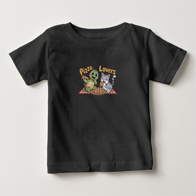 Pizza lovers baby T-Shirt (Front)