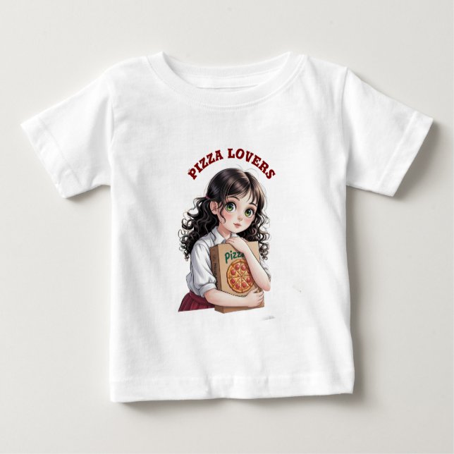 Pizza lovers baby T-Shirt (Front)