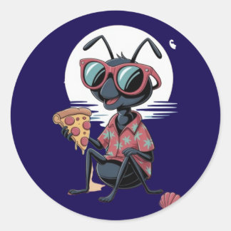 Pizza lovers classic round sticker