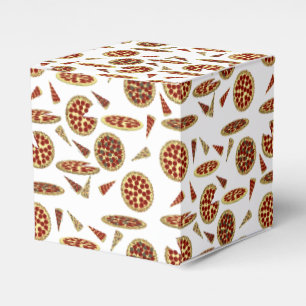 Pizza Lover's Pattern Favor Boxes