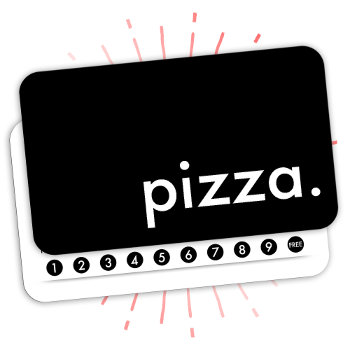 Pizza. Loyalty Punch Card by identica at Zazzle