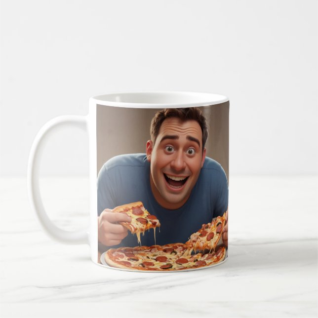 Pizza Man Coffee Mug (Left)